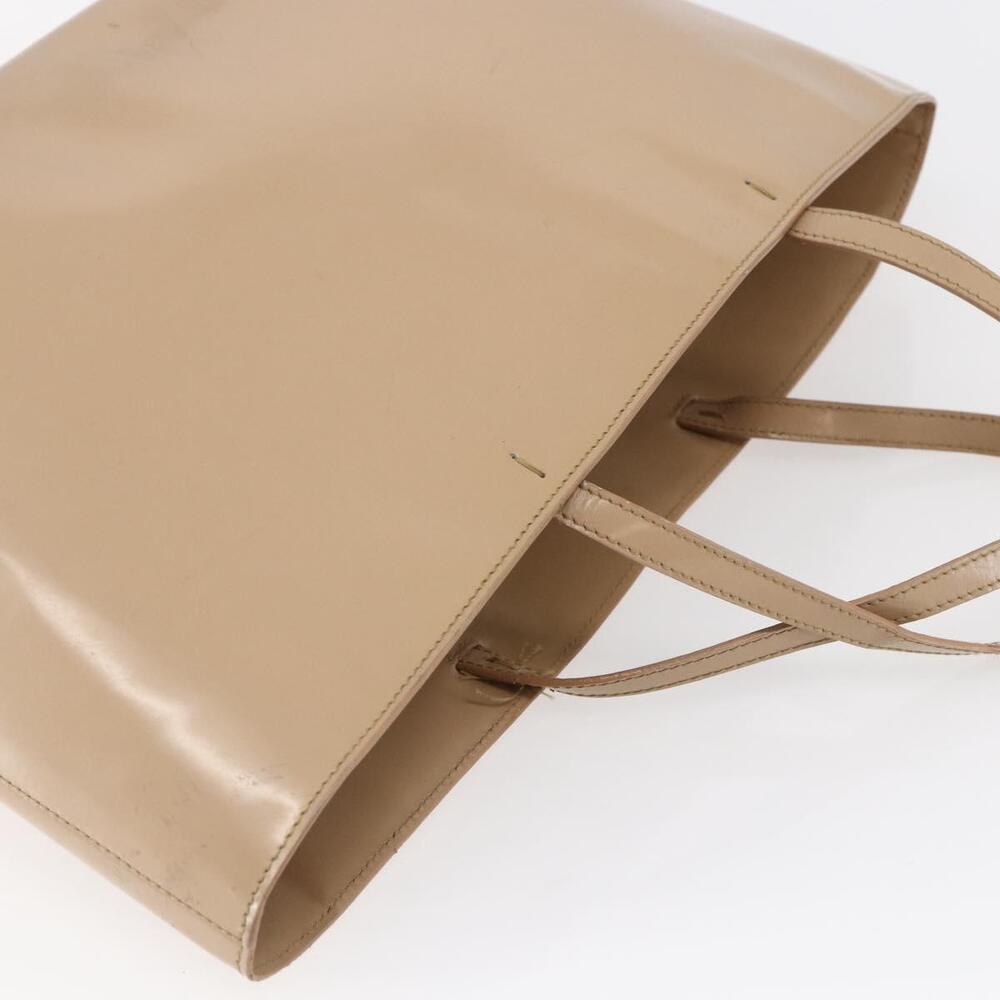 PRADA Tote Bag Enamel Beige Auth BA6491 - Picture 6 of 16